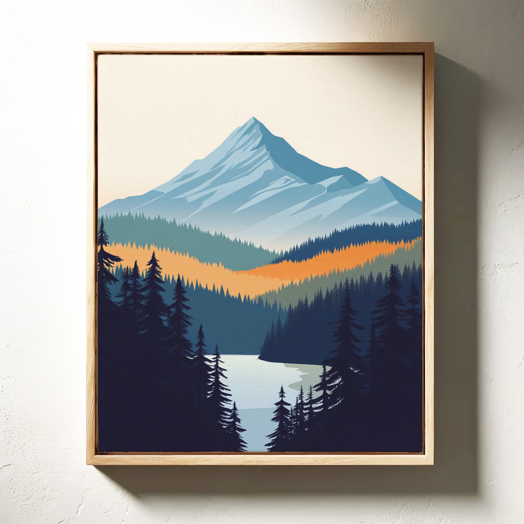 Serene Peaks - Modern Mountain Landscape Print