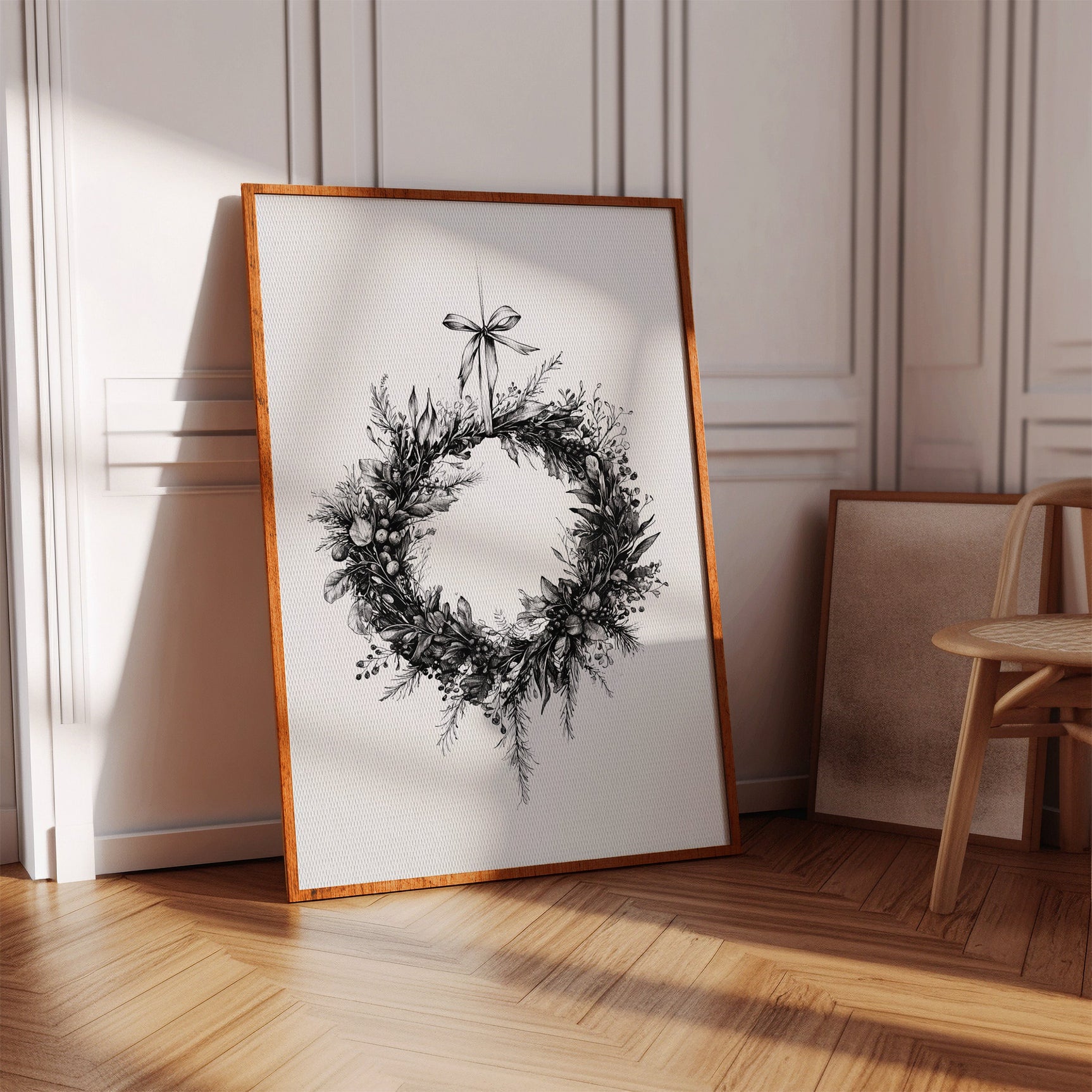 Monochromatic Wreath in Winter
