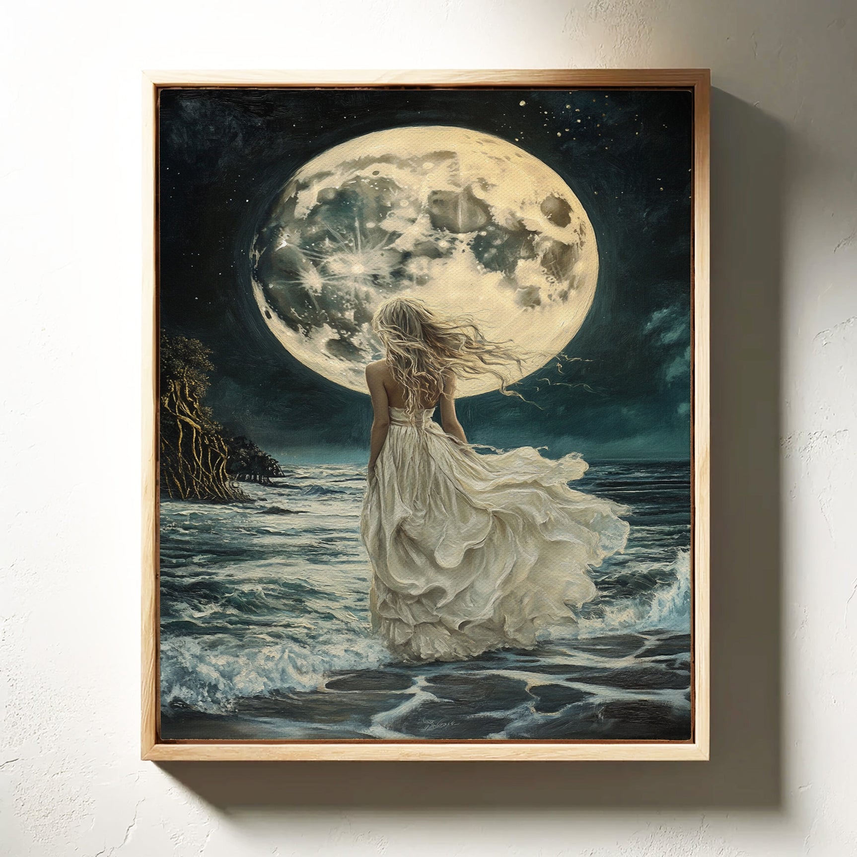 Lunar Reverie by the Sea