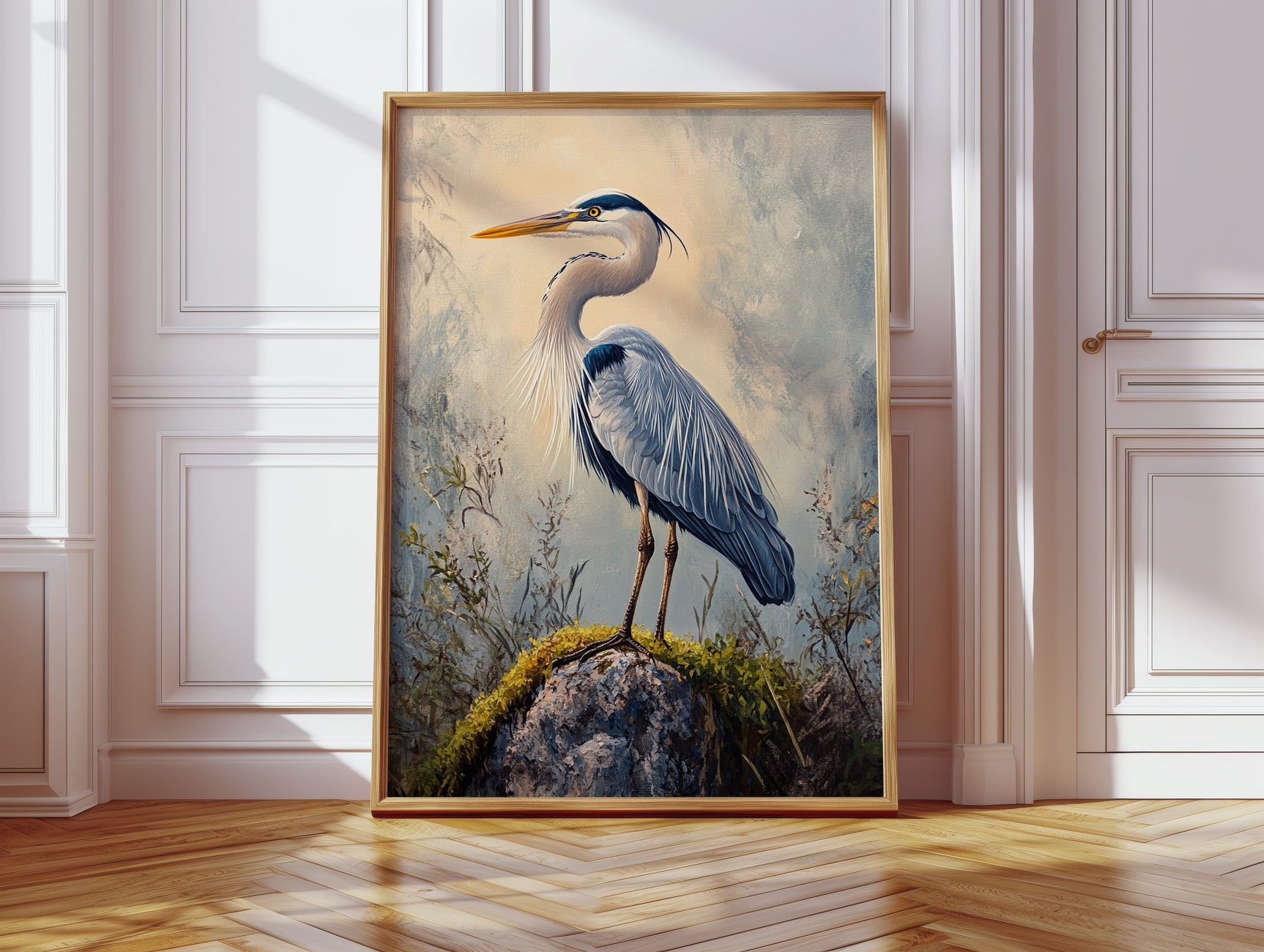 Azure Serenity Heron