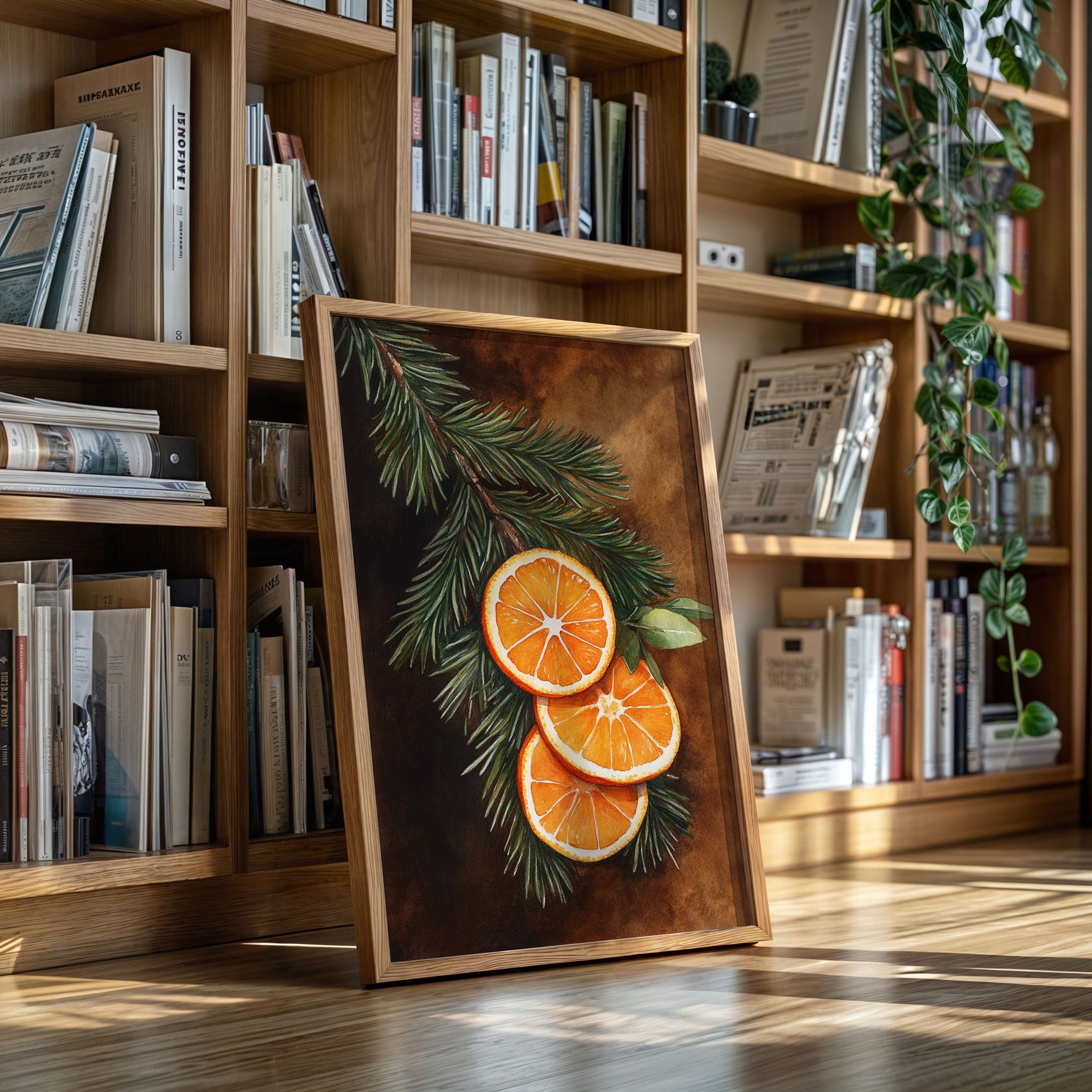 Citrus Amidst Pine Whispers