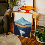 Serene Peaks - Modern Mountain Landscape Print
