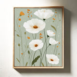 Tranquil Meadows - Modern Floral Canvas Art