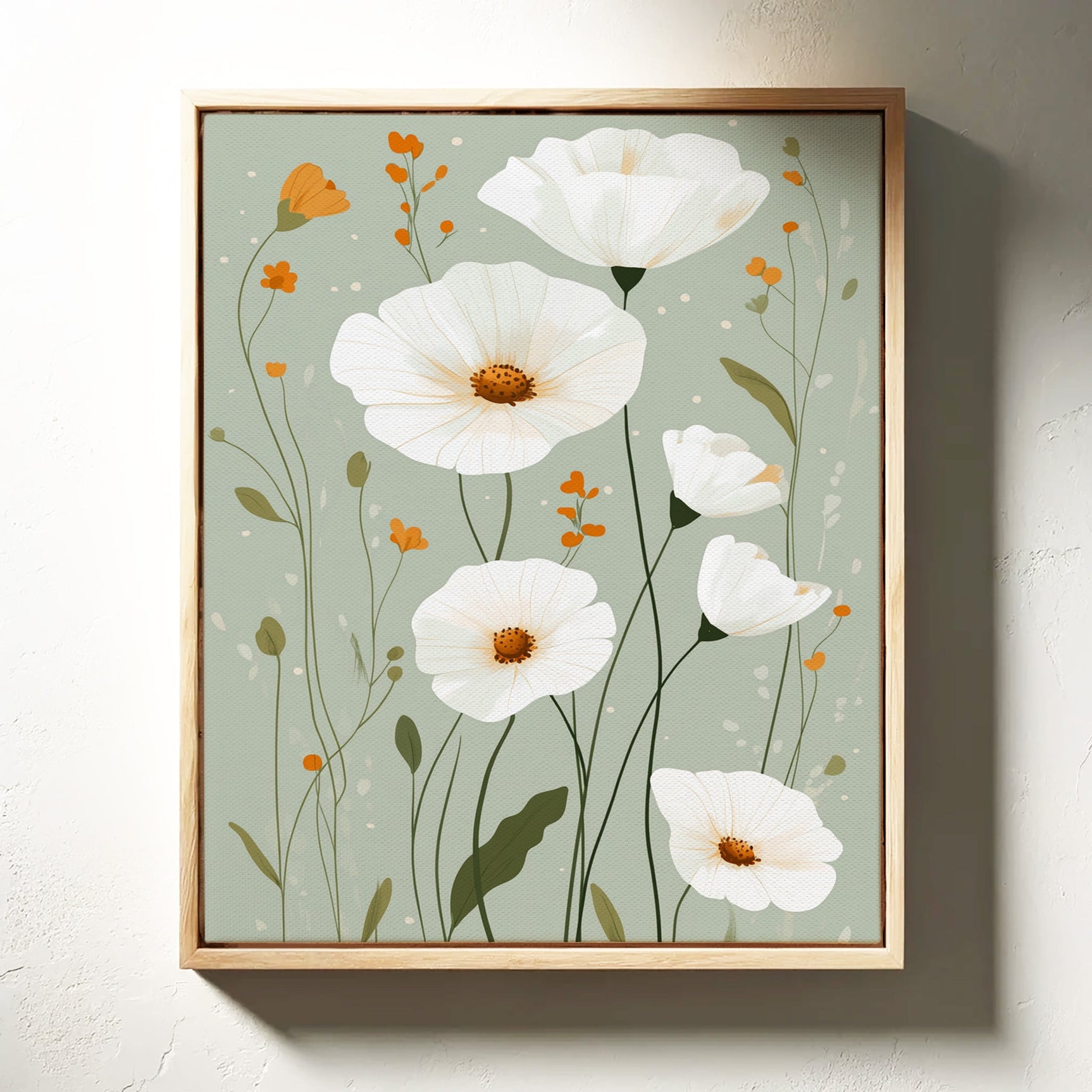Tranquil Meadows - Modern Floral Canvas Art