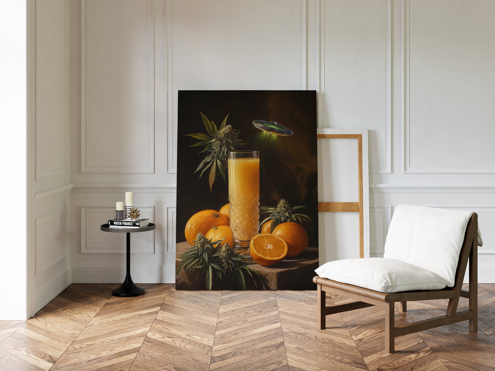 Citrus Glow Under Cosmic Light