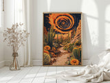 Pathway Through Fiery Blooms