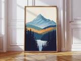 Serene Peaks - Modern Mountain Landscape Print