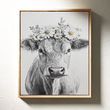 Rustic Daisy Cow