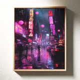 Neon Dreams in Rain
