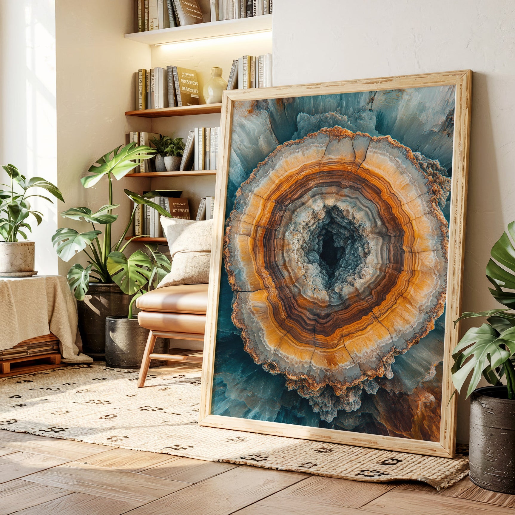 Ethereal Geode - Earthy Abstract Art