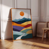 Sunlit Peaks - Abstract Landscape Art