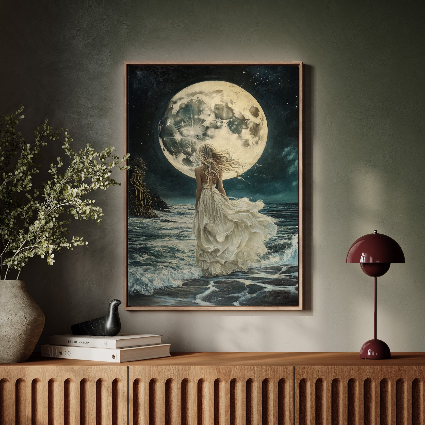 Lunar Reverie by the Sea