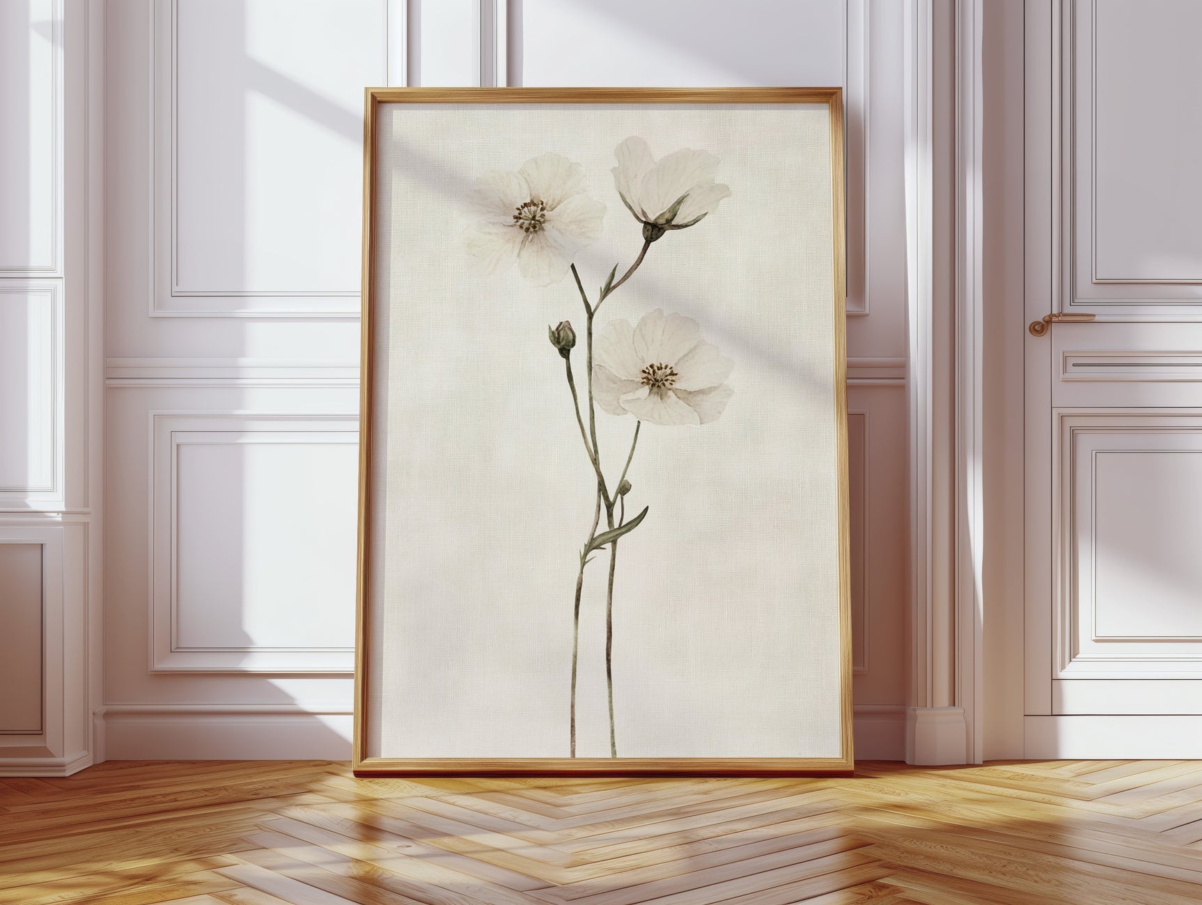 Whispering Blooms: Ivory Serenity
