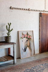 Petal-Crowned Horse Elegance