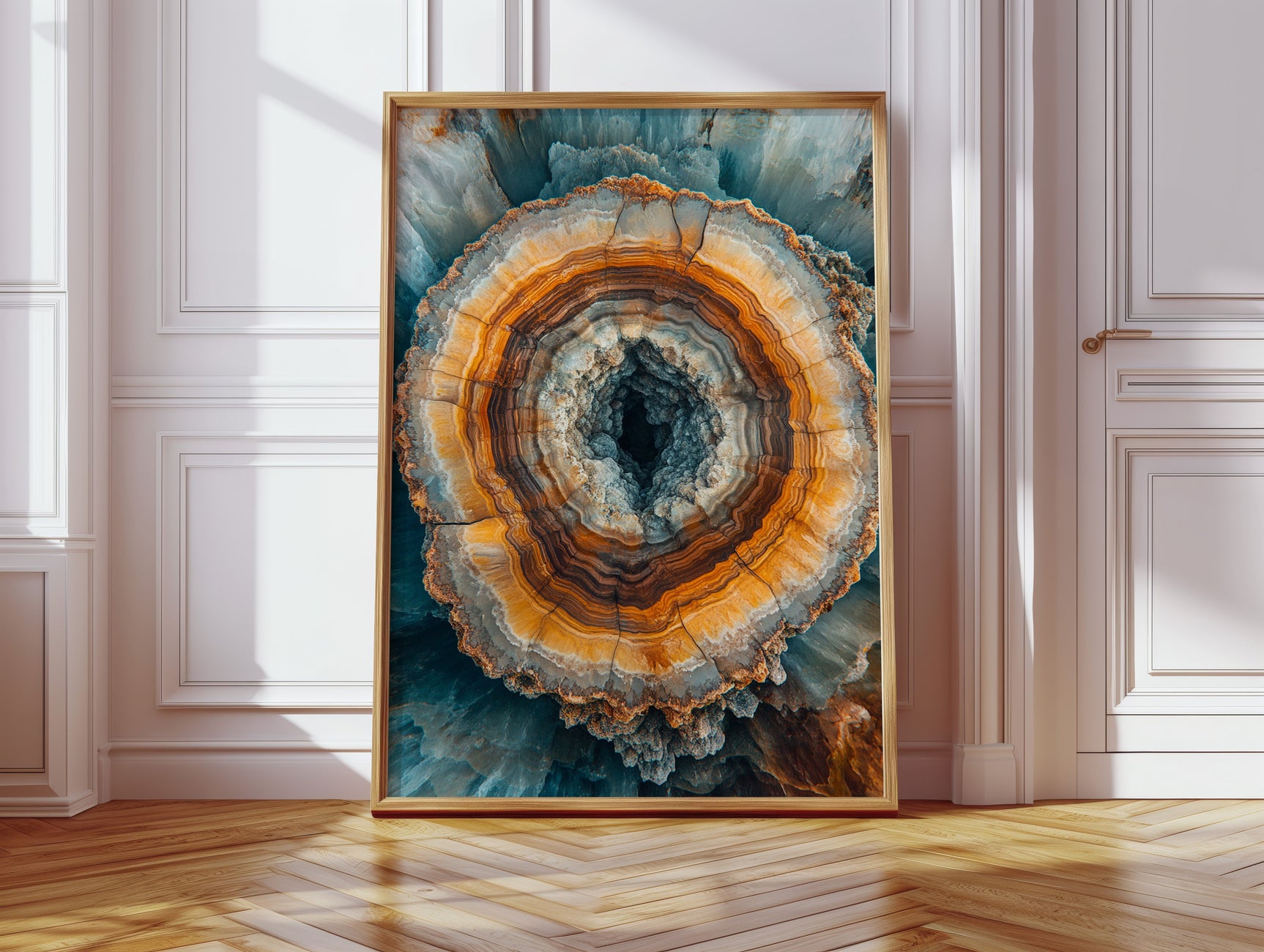 Ethereal Geode - Earthy Abstract Art