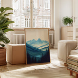 Serene Peaks - Tranquil Mountain Landscape Art