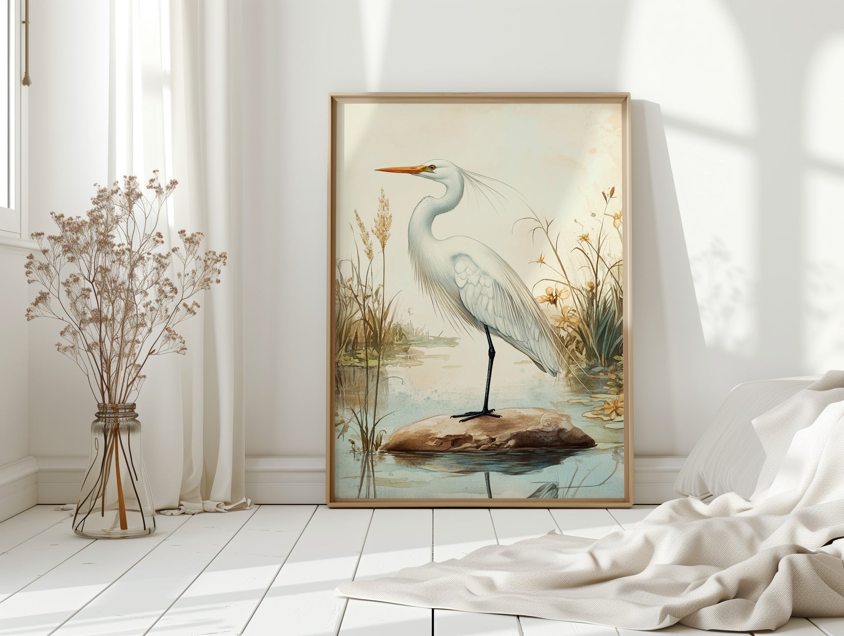 Tranquil Heron Reverie
