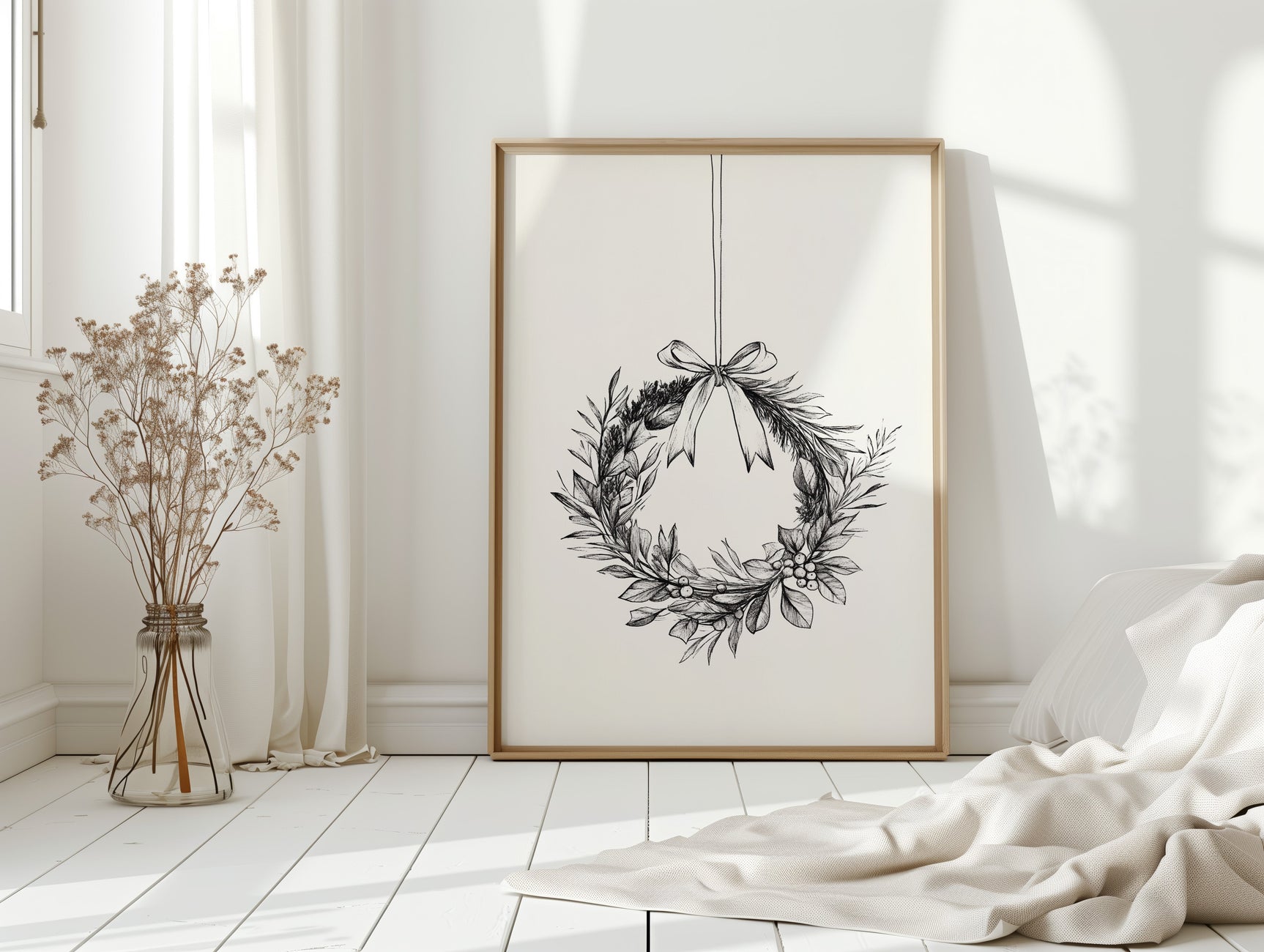 Simple Hand-Drawn Wreath