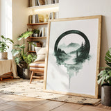 Tranquil Wilderness - Minimalist Forest Art