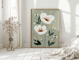 Tranquil Blossoms - Minimalist Floral Art