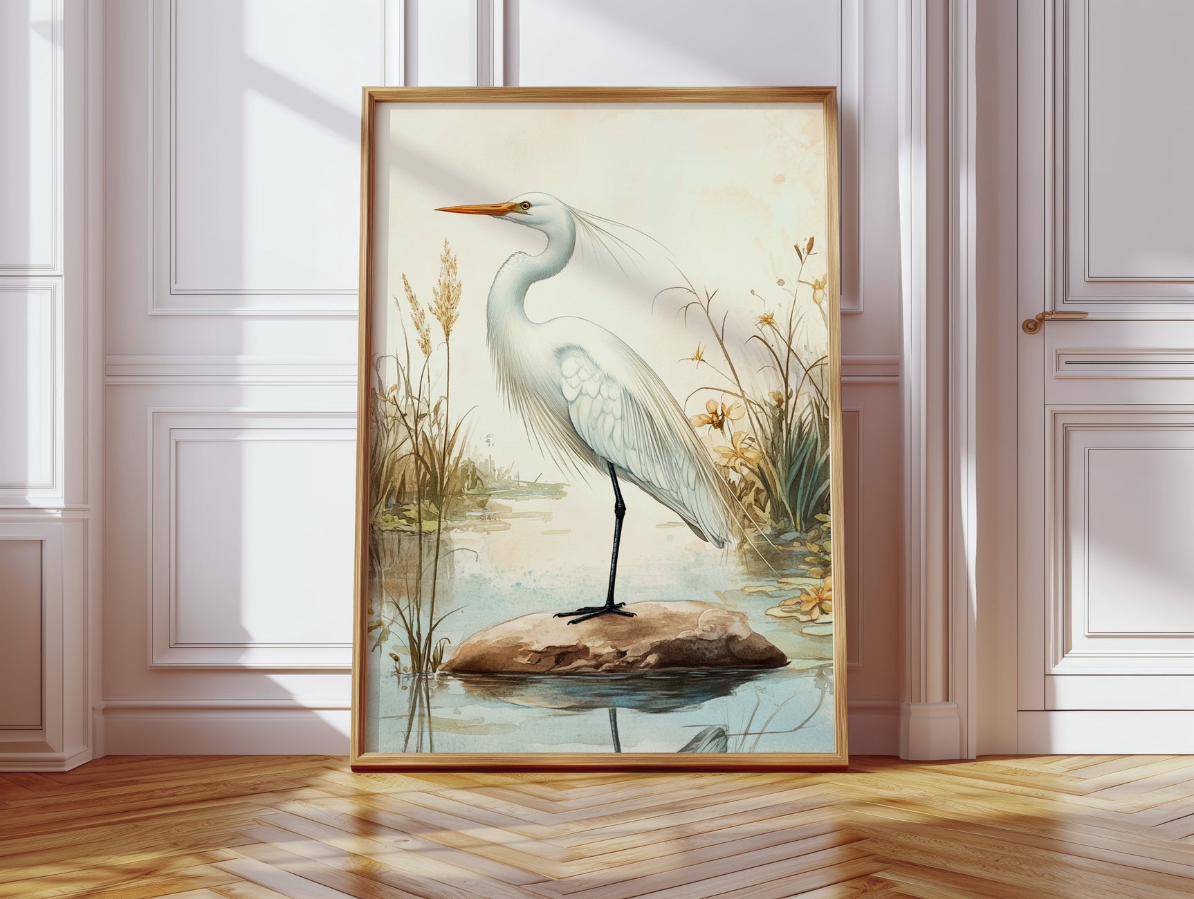 Tranquil Heron Reverie