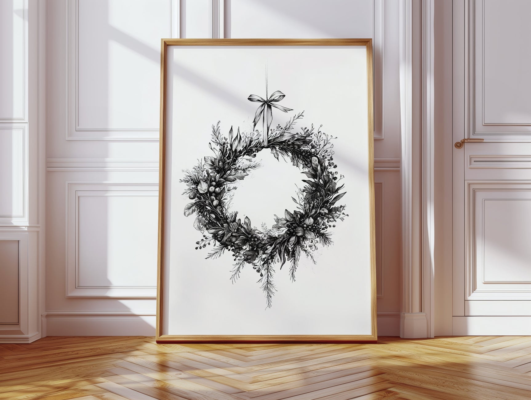 Monochromatic Wreath in Winter