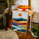 Sunlit Peaks - Abstract Landscape Art
