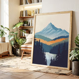 Serene Peaks - Modern Mountain Landscape Print