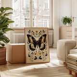 Gilded Monarch - Vintage Butterfly & Floral Art