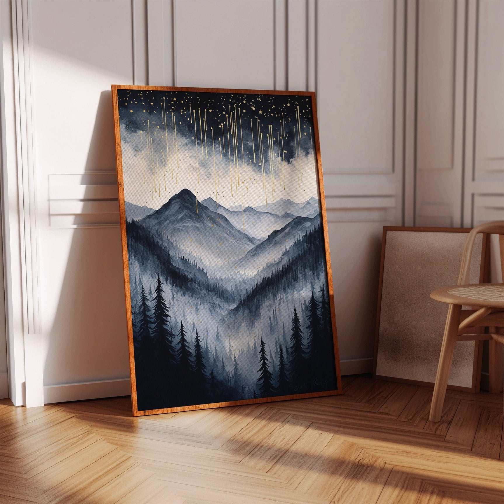 Starlit Peaks in Twilight