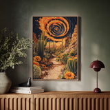 Pathway Through Fiery Blooms