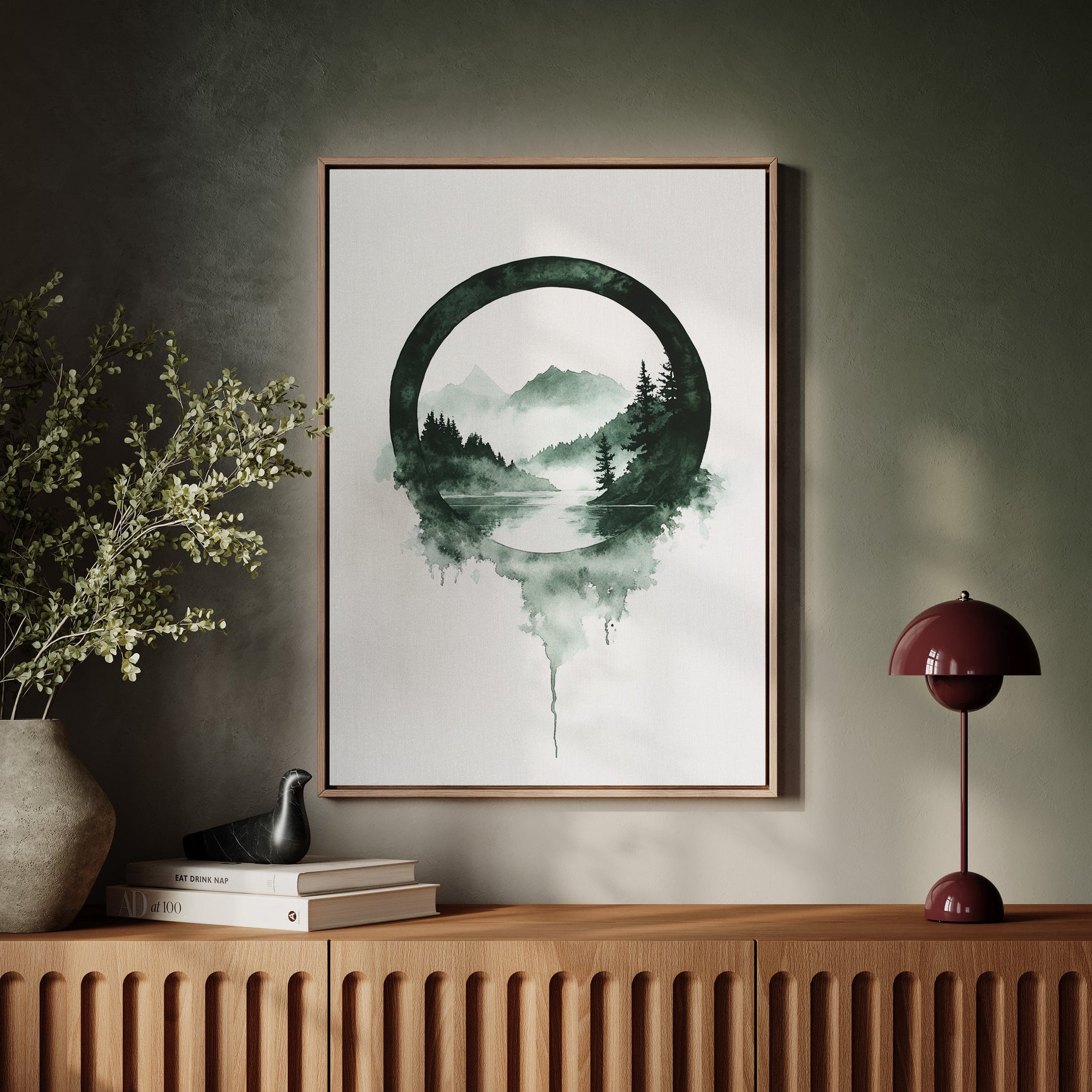 Tranquil Wilderness - Minimalist Forest Art