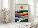 Sunlit Peaks - Abstract Landscape Art