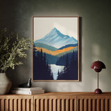 Serene Peaks - Modern Mountain Landscape Print