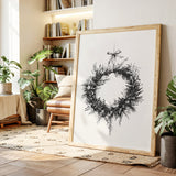 Monochromatic Wreath in Winter