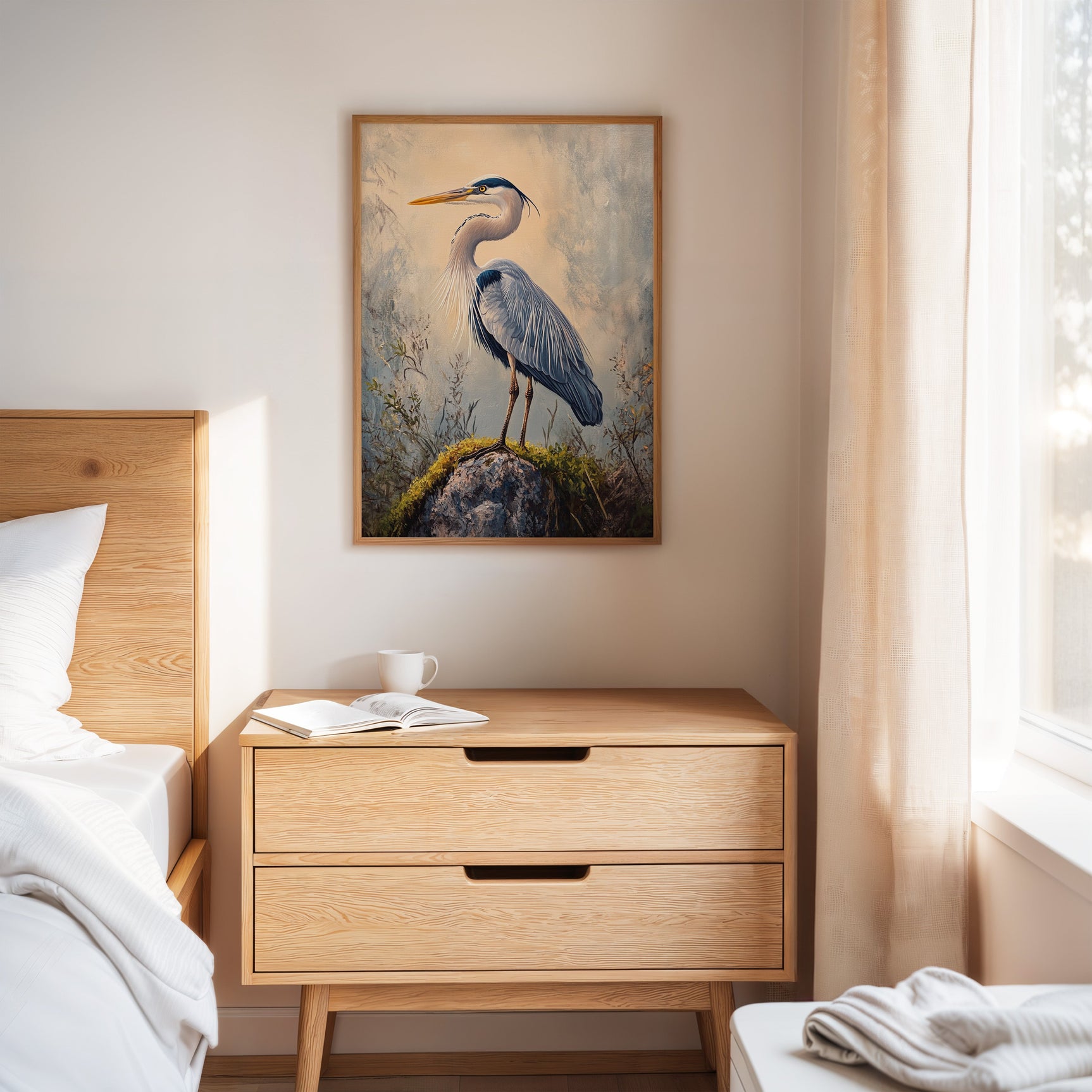 Azure Serenity Heron