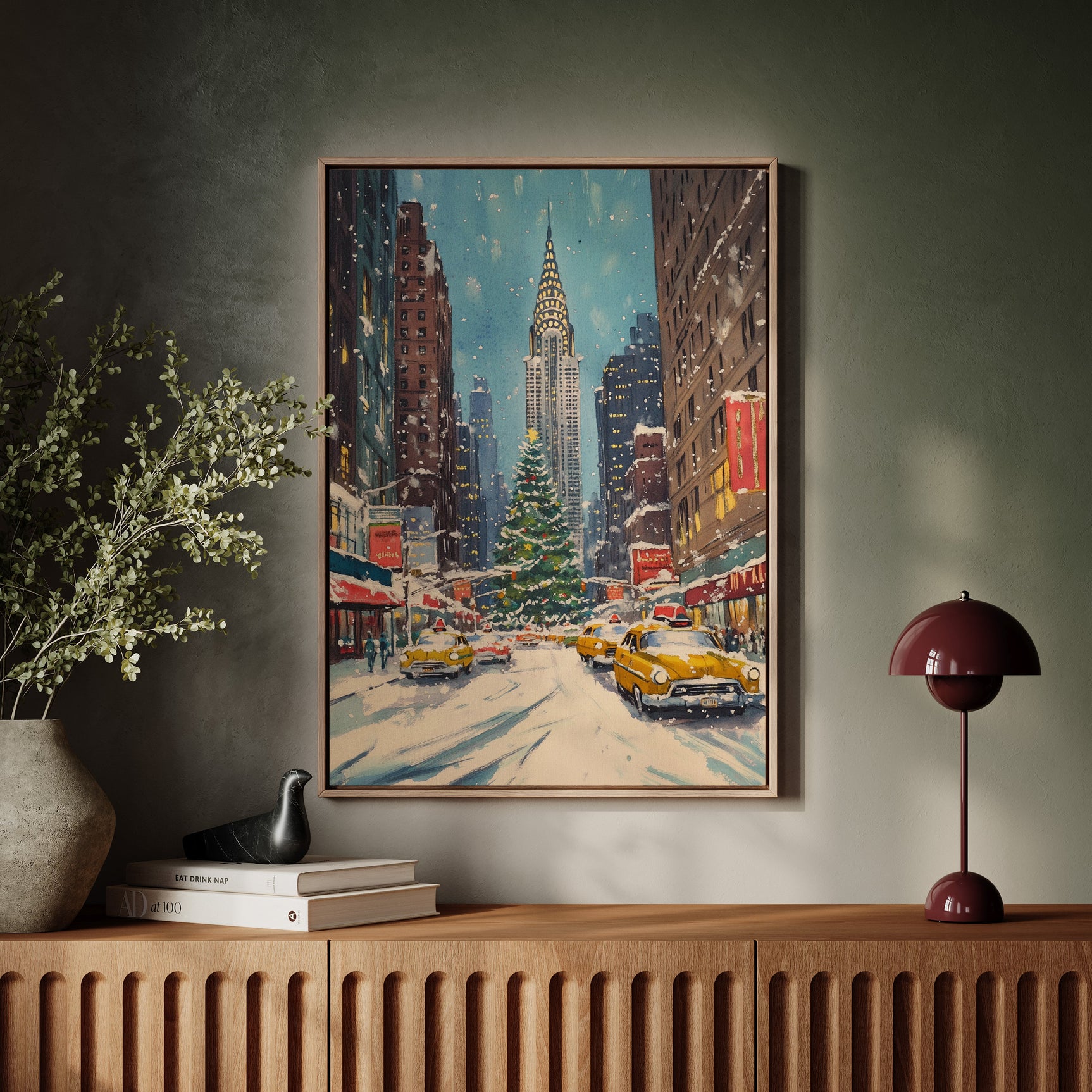 Snowfall On City Streets