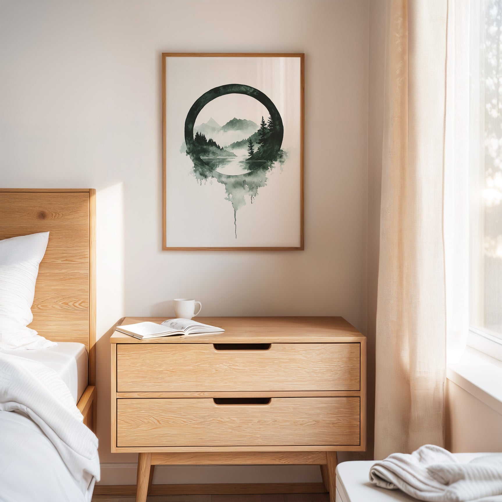 Tranquil Wilderness - Minimalist Forest Art