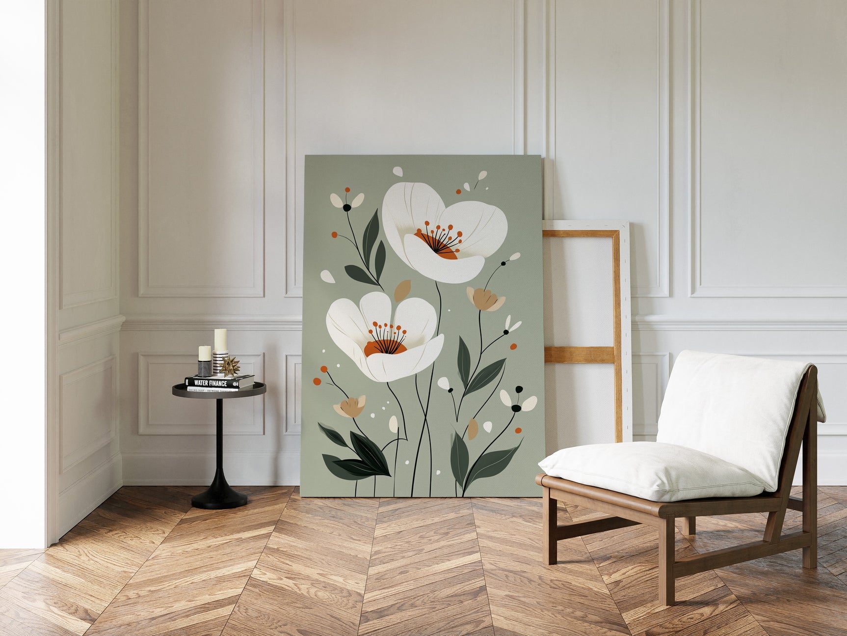 Tranquil Blossoms - Minimalist Floral Art