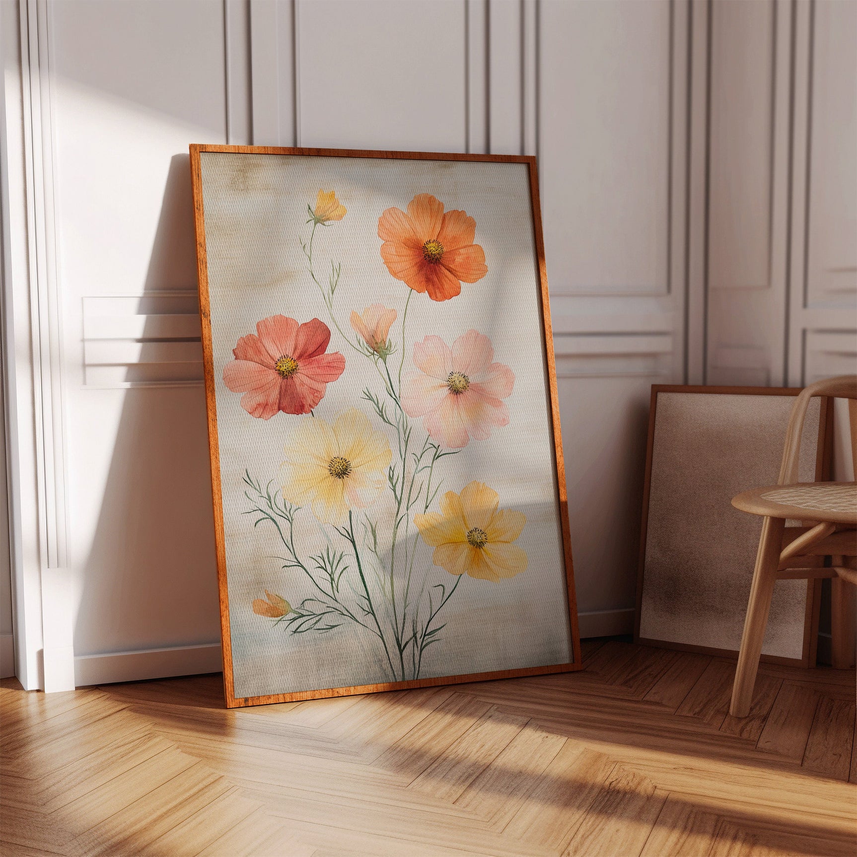 Sunlit Pastel Blossoms