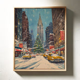 Snowfall On City Streets