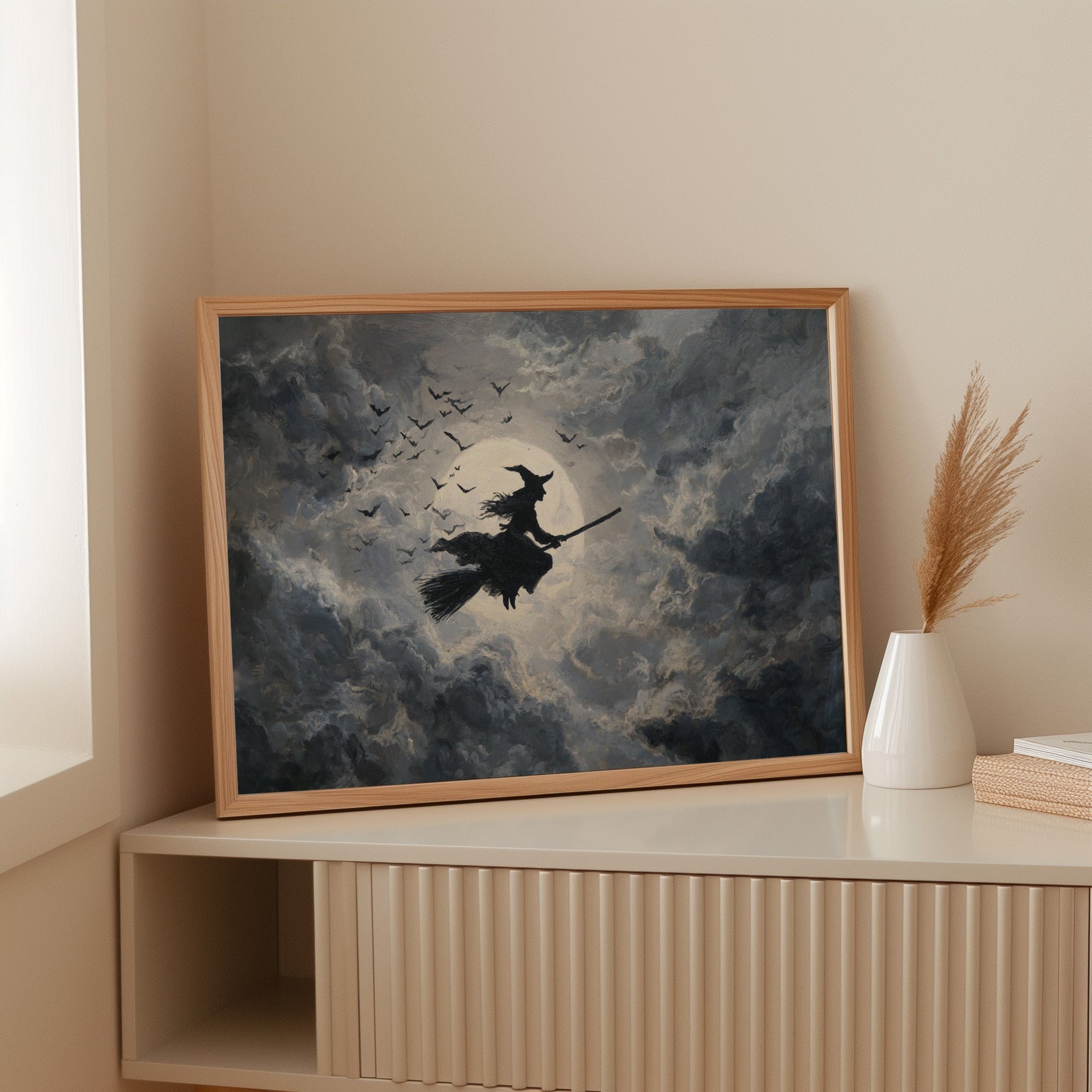 Midnight Flight Under Moonlit Skies