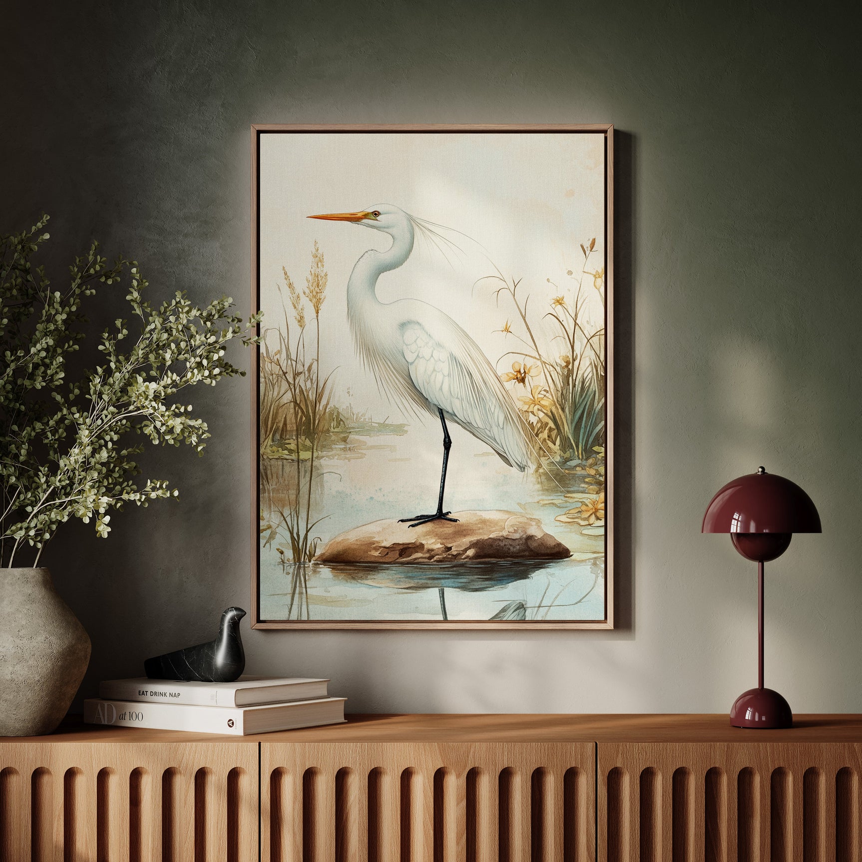 Tranquil Heron Reverie