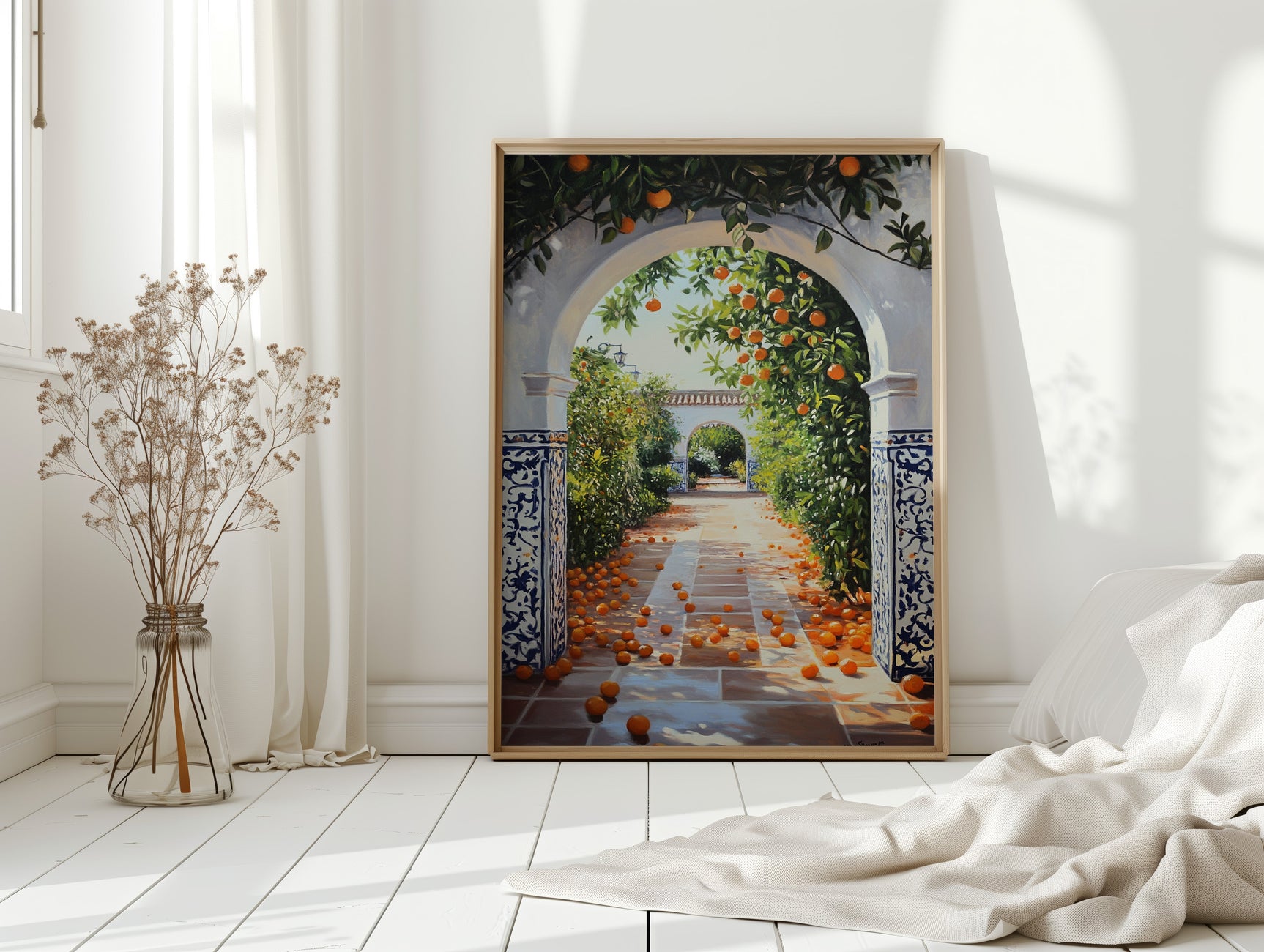 Sunlit Citrus Pathway