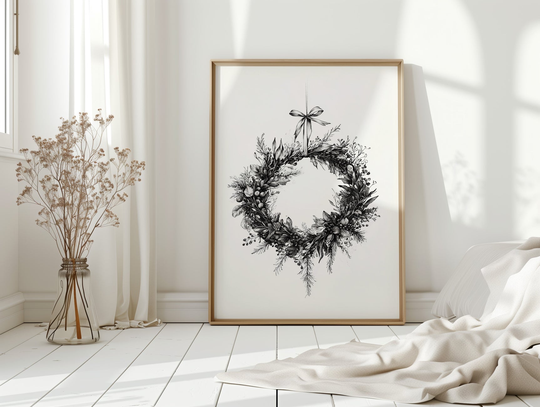 Monochromatic Wreath in Winter
