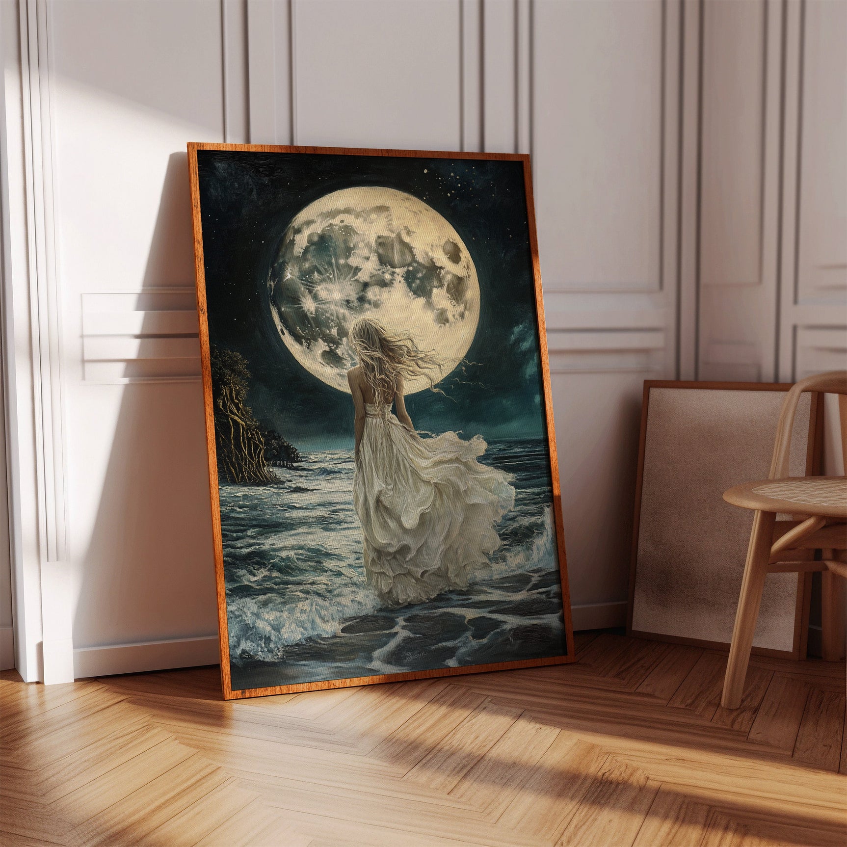 Lunar Reverie by the Sea