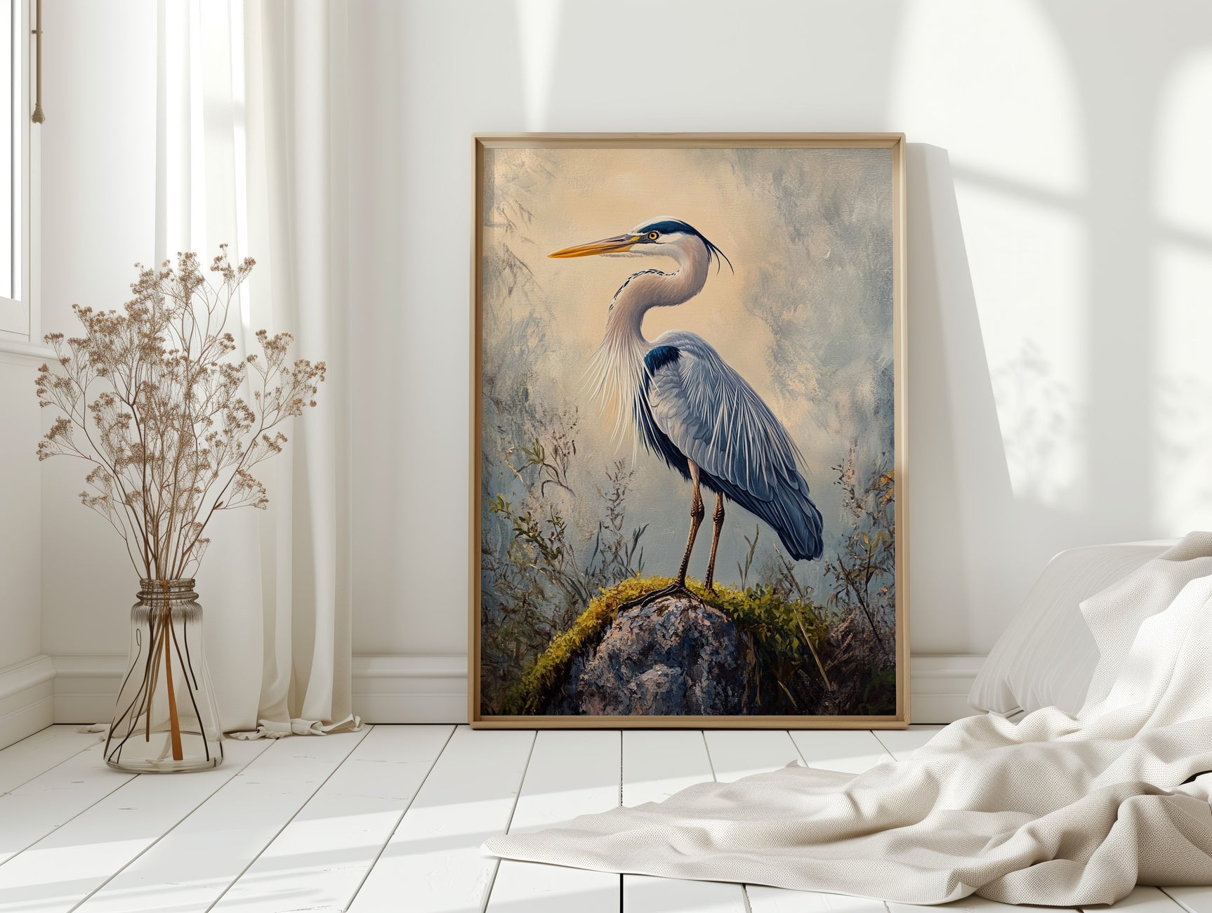 Azure Serenity Heron