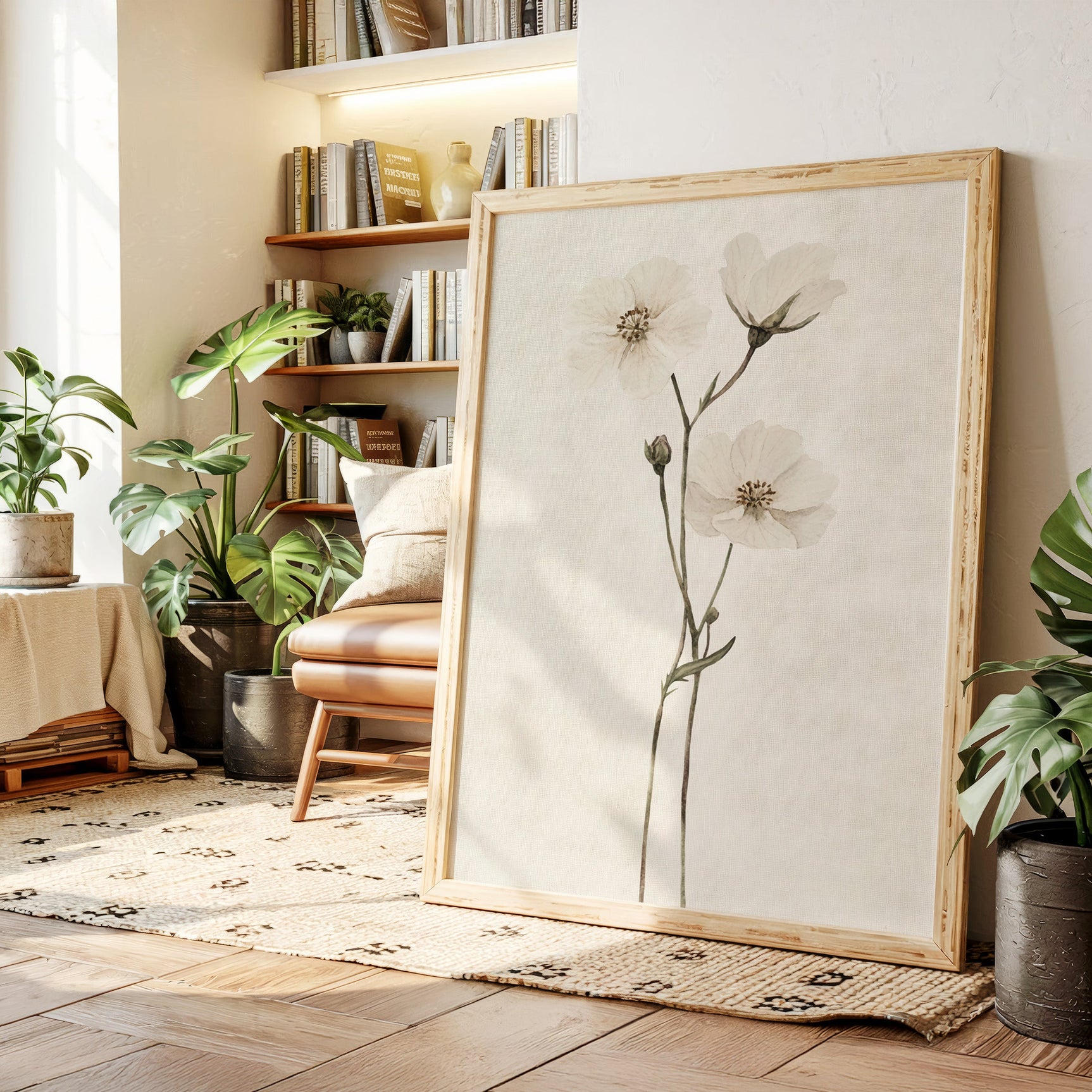 Whispering Blooms: Ivory Serenity