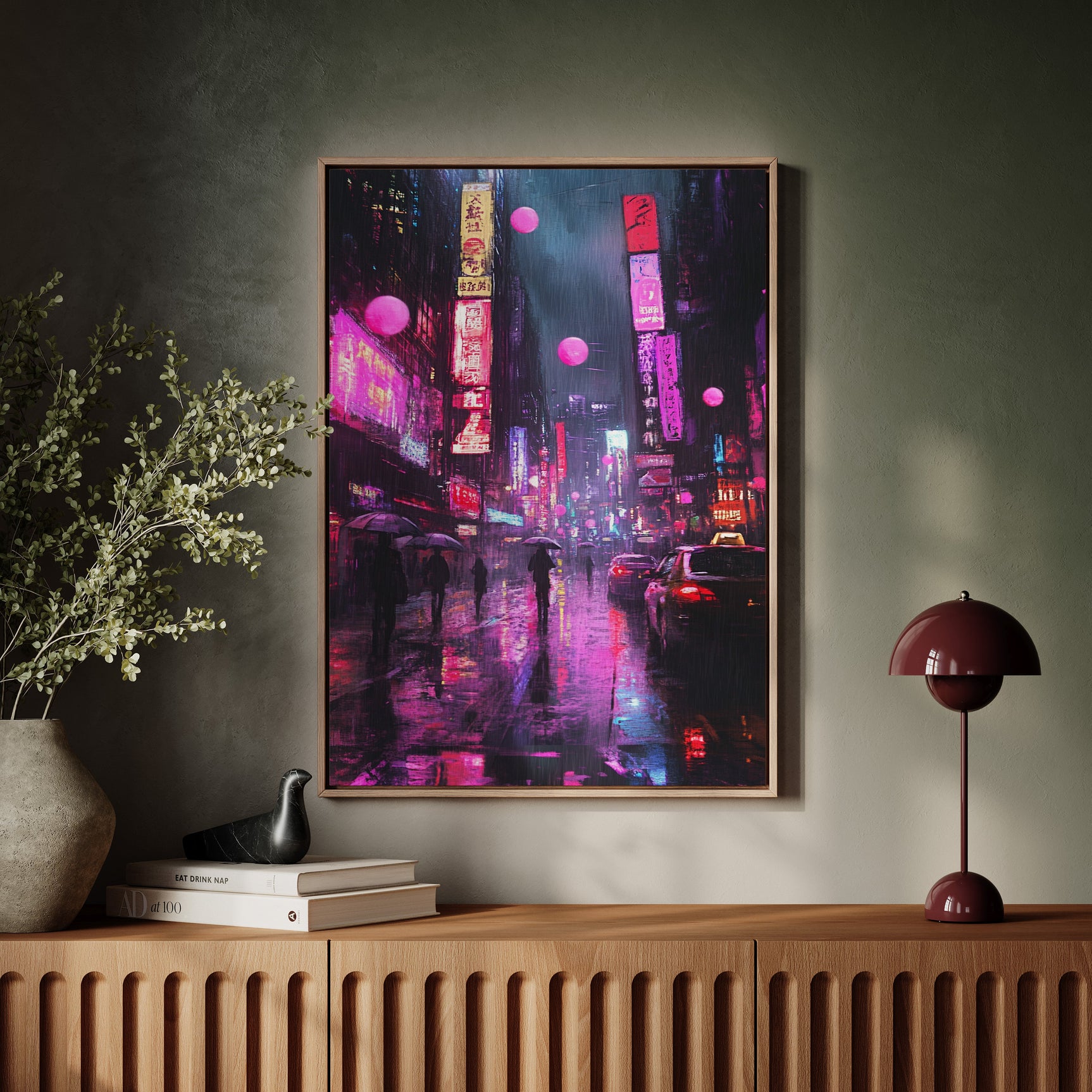 Neon Dreams in Rain