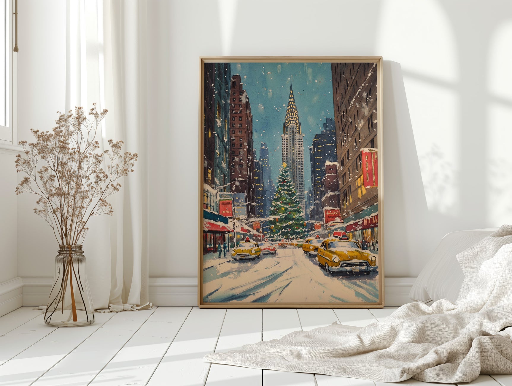 Snowfall On City Streets